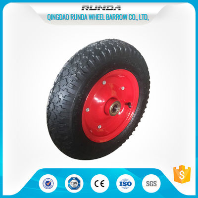 China El caucho neumático del acero de carbono rueda el rodamiento de bolitas, OEM neumático de las ruedas de carro proveedor