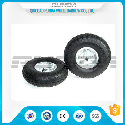 China El caucho neumático galvanizado del color rueda el eje de acero 3.50-4 del rodamiento de bolitas del borde 55m m proveedor