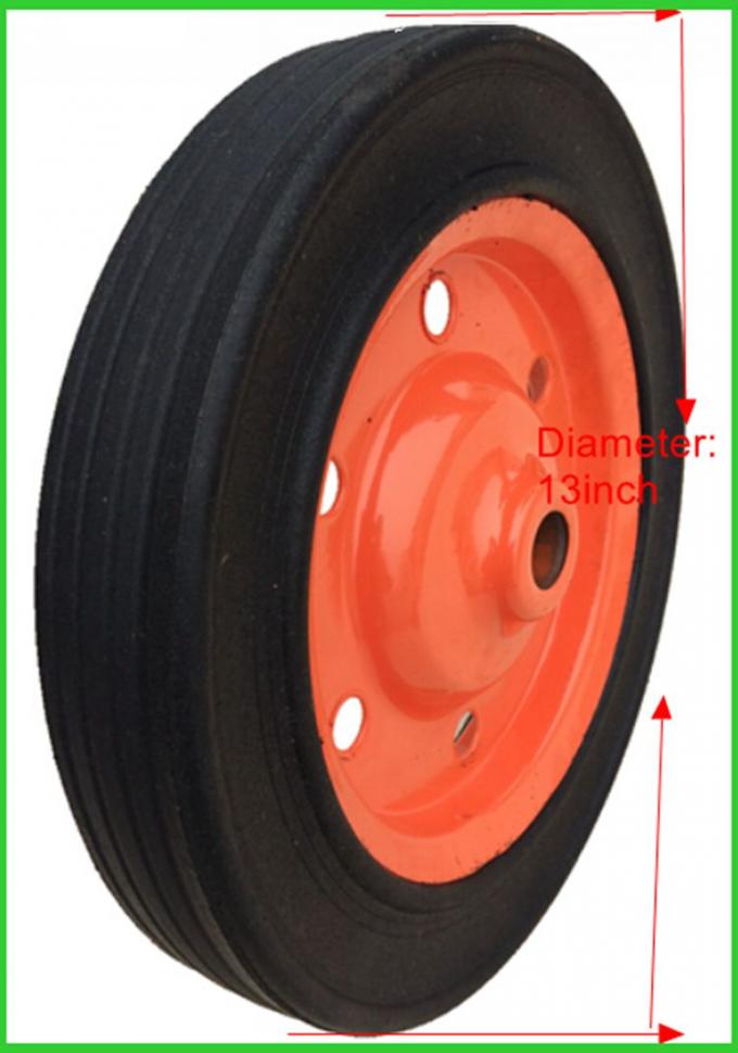 neumáticos de goma del polvo de la rueda sólida de 13 pulgadas para la carretilla